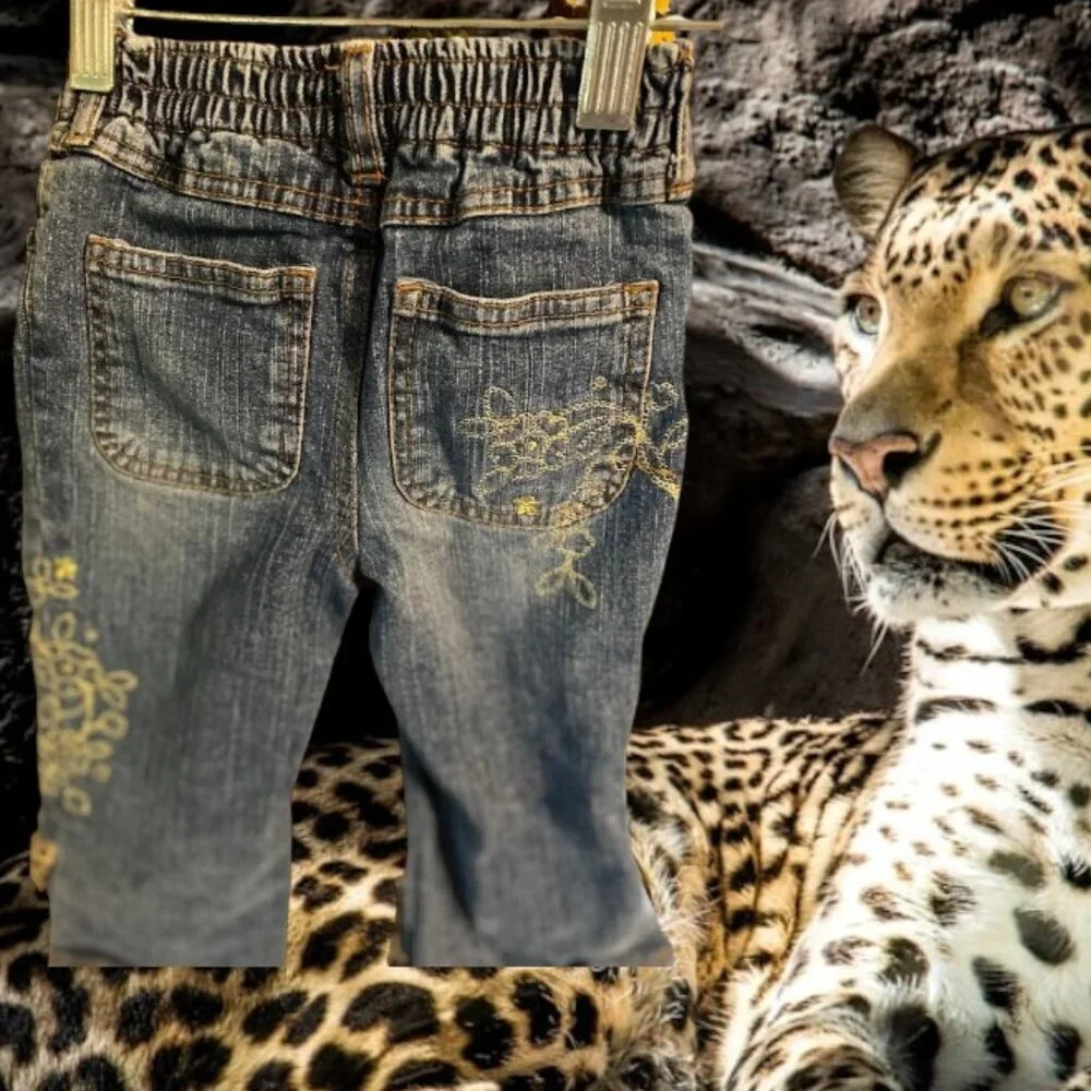 The Children's Place Leopard Ruffle Jeans